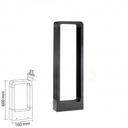 Bollard Bahçe Aydınlatma 60 Cm 12 Watt Str1354