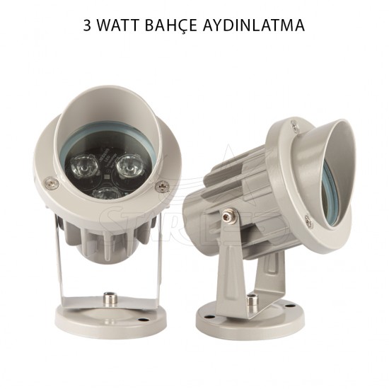 3 Watt IP66 Dış Mekan Bahçe Aydınlatma