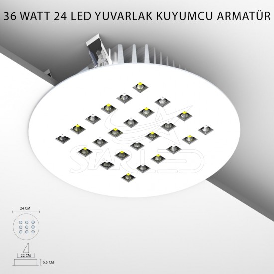36 Watt 24 LED'li Yuvarlak Kuyumcu Vitrin Aydınlatması 36 Watt 24 LED'li Yuvarlak Kuyumcu Vitrin Aydınlatması