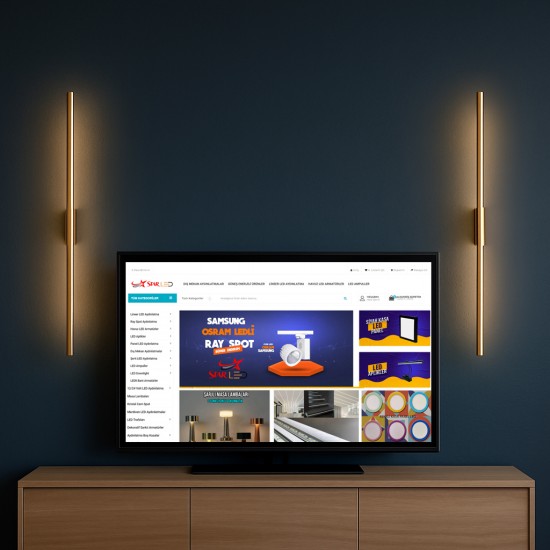 Gold Kasa Çubuk LED Aplik Modelleri Gold Kasa Çubuk LED Aplik Modelleri