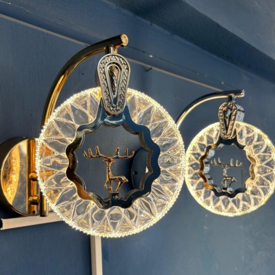 Dekoratif Geyikli 3 renkli LED Aplik