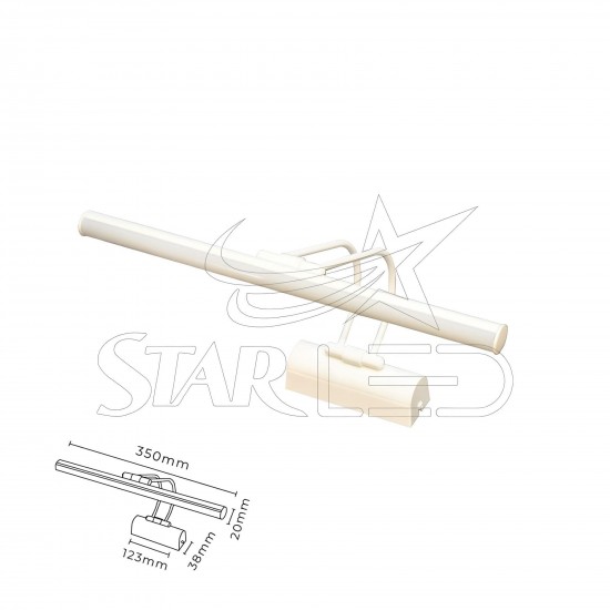 Beyaz Kasa 35 Cm Ayna Üstü Flüt Aplik Beyaz Kasa 35 Cm Ayna Üstü Flüt Aplik