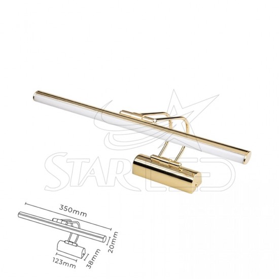 Gold Kasa 35 Cm Ayna Üstü Flüt Aplik Gold Kasa 35 Cm Ayna Üstü Flüt Aplik