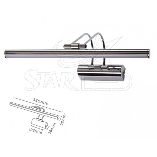 Krom Kasa 35 Cm Ayna Üstü Flüt Aplik Krom Kasa 35 Cm Ayna Üstü Flüt Aplik