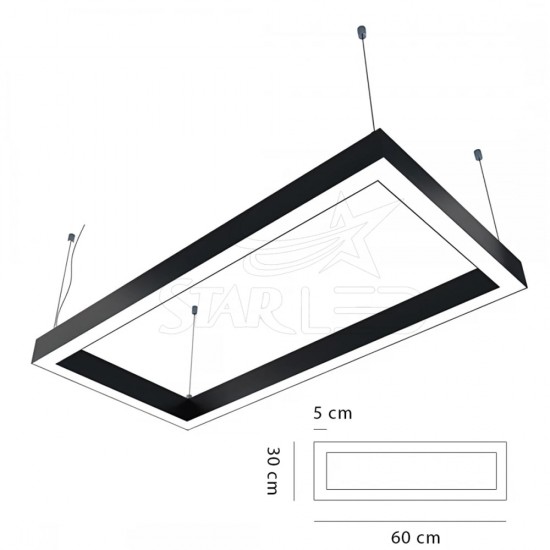 Sıva Üstü 30x60 Dikdörtgen LED Linear Sıva Üstü 30x60 Dikdörtgen LED Linear