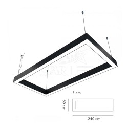 Sıva Üstü 60x240 Dikdörtgen LED Linear