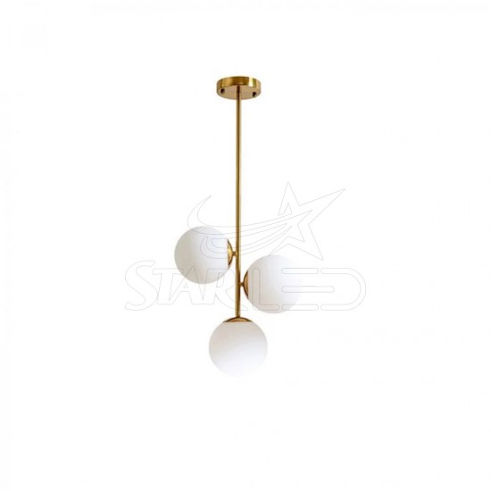 3'lü Dikey Glop Avize Aydınlatma