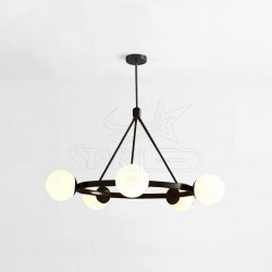 5'li Globe Pendant Sarkıt Gold/Siyah Kasa Avize