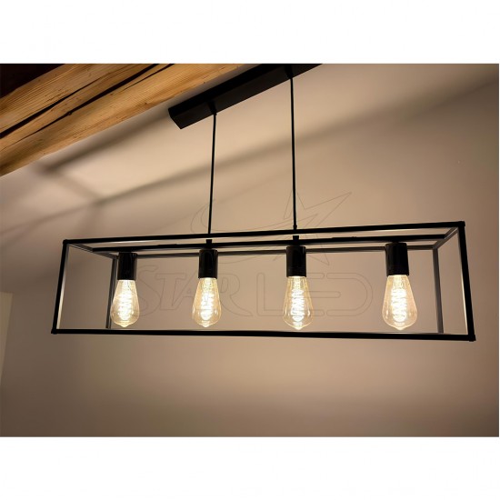 5'li Akvaryum Dekorlu Yemek Masası Sarkıt Avize