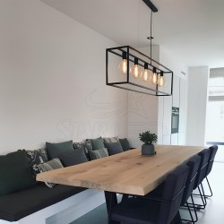 5'li Akvaryum Dekorlu Yemek Masası Sarkıt Avize