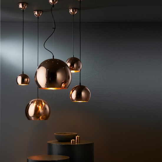 Sarkıt Küre Top Sarkıtlar Bakır-Gold Avizeler