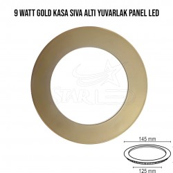 Gold Kasa 9 Watt Sıva Altı Yuvarlak Panel LED