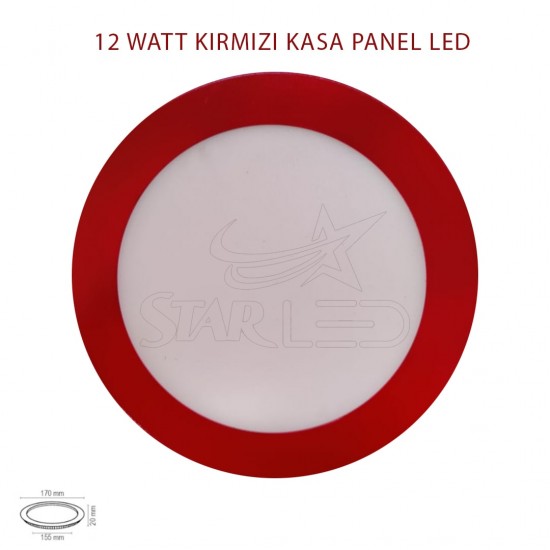 Kırmızı Kasa 12 Watt Sıva Altı Yuvarlak Panel LED Kırmızı Kasa 12 Watt Sıva Altı Yuvarlak Panel LED