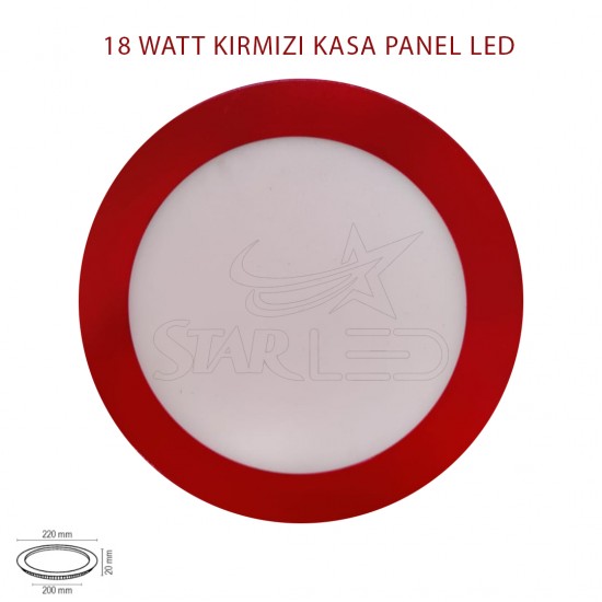 Kırmızı Kasa 18 Watt Sıva Altı Yuvarlak Panel LED Kırmızı Kasa 18 Watt Sıva Altı Yuvarlak Panel LED