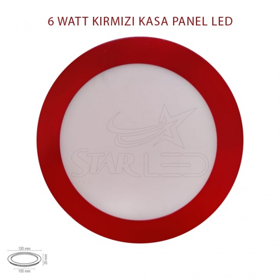 Kırmızı Kasa 6 Watt Sıva Altı Yuvarlak Panel LED Kırmızı Kasa 6 Watt Sıva Altı Yuvarlak Panel LED