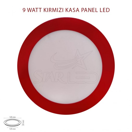 Kırmızı Kasa 9 Watt Sıva Altı Yuvarlak Panel LED Kırmızı Kasa 9 Watt Sıva Altı Yuvarlak Panel LED