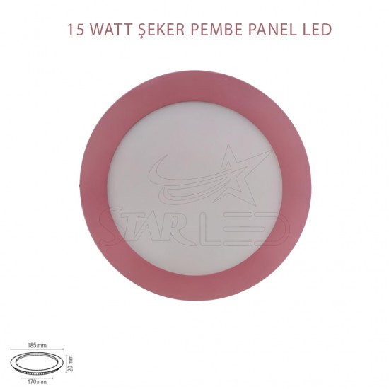 15 Watt Pembe Kasa Sıva Altı Yuvarlak Panel LED 15 Watt Pembe Kasa Sıva Altı Yuvarlak Panel LED