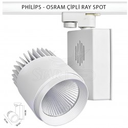 Beyaz Kasa 30 Watt Philips - Samsung - Osram LED Ray Spot