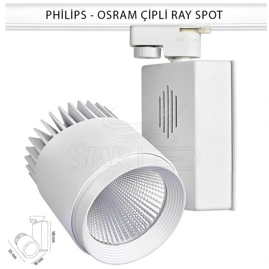 Beyaz Kasa 30 Watt Philips - Samsung - Osram LED Ray Spot Beyaz Kasa 30 Watt Philips - Samsung - Osram LED Ray Spot