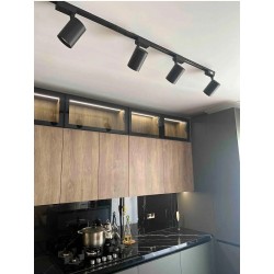 LED'li Ray Spot Aydınlatma 4'lü Siyah Kasa Günışığı Işık 1 Metre Raylı LED'li Ray Spot Aydınlatma 4'lü Siyah Kasa Günışığı Işık 1 Metre Raylı
